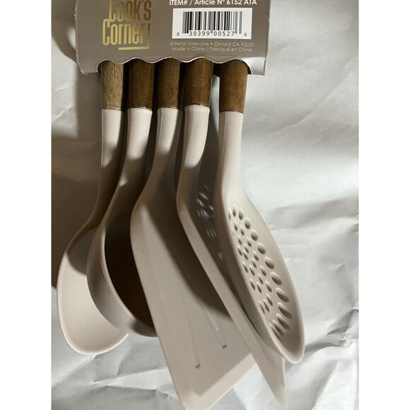 Kitchen Utensils Silicone Cooking Utensils, Nonstick With Natural Acacia Wood - Picture 6 of 13
